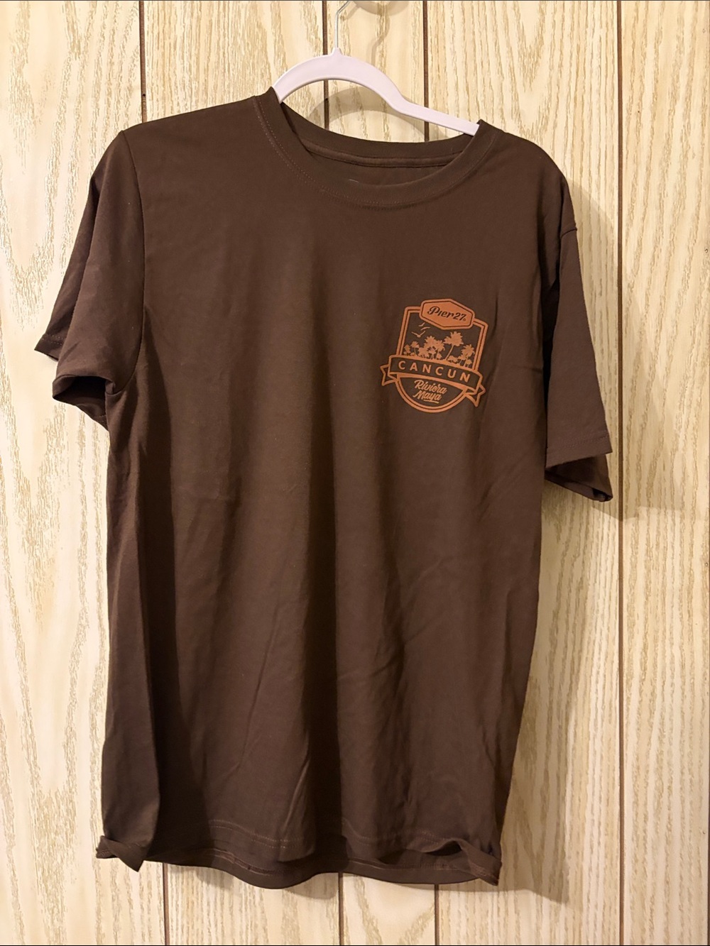 Men's Brown Cancun Graphic Short-Sleeve Tee